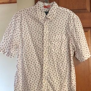 USA flag short sleeve button down